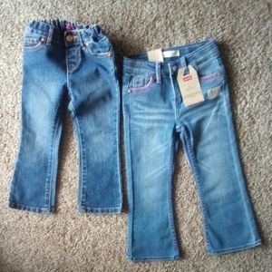 Lot of 2 pairs of Girls Bootcut Jeans